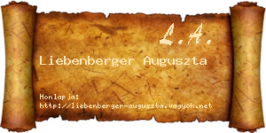 Liebenberger Auguszta névjegykártya